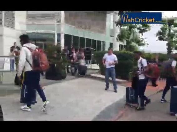 Indian cricket team arrives in Cardiff ahead of warm-up game against Bangladesh