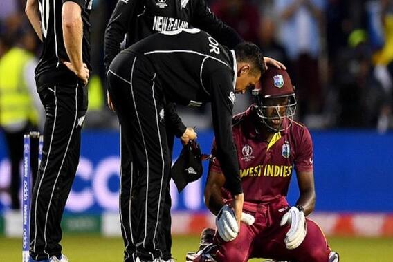 World Cup 2019: बेकार गई कार्लोस ब्रेथवेट की जुझारू पारी, न्यूजीलैंड ने 5 रन से जीता मैच