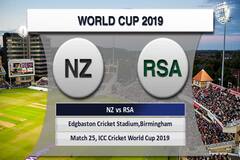 ICC WC 2019 : NZ vs RSA, Match Highlights