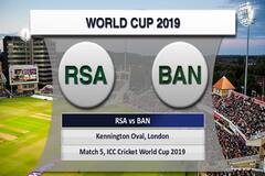 ICC WC 2019, RSA vs BAN, Match 5 Highlights