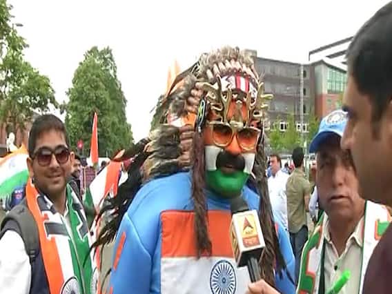 Excited Indian Fans Gather Outside Old Trafford Stadium Ahead Of Ind v NZ Match