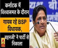 कर्नाटक में विश्वासमत के दौरान गायब रहे BSP विधायक,'बहनजी' ने पार्टी से निकाला ।