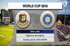 ICC World Cup : Bangladesh vs India Match Preview