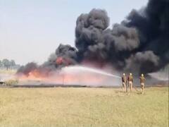 Unnao में जमीन अधिग्रहण का मुआवजा नहीं मिलने पर भड़के किसान, खेतों में आग लगाई
