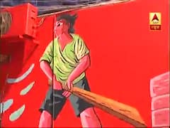 Eden Gardens' walls decorated with cricket themed graffiti 