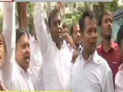 Maharashtra: People shout slogans against Ajit Panwar 