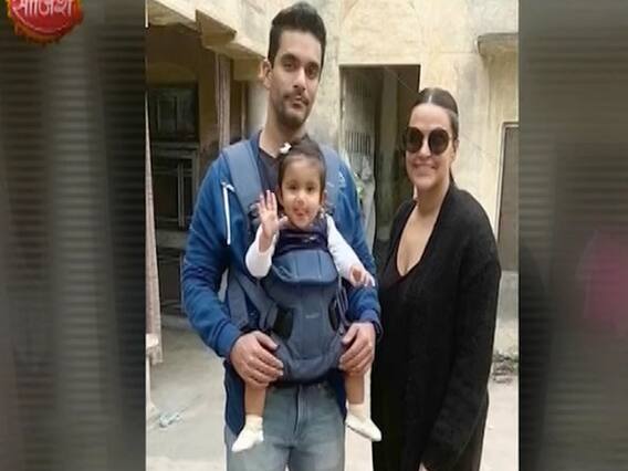 First Look of Neha Dhupia and Angad Bedi's Daughter Mehr