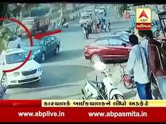 સુરત: સરથાણા વિસ્તારમાં હિટ એન્ડ રનની ઘટના સીસીટીવીમાં કેદ, જુઓ વીડિયો