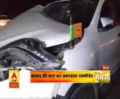 सांसद की कार का जबरदस्त एक्सीडेंट