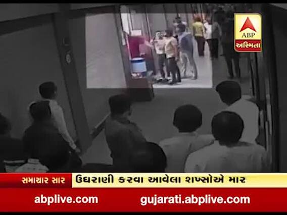 સુરતઃ વેપારી પિતા-પુત્ર પર બે શખ્સોએ કર્યો હુમલો, સામે આવ્યા સીસીટીવી