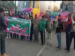 CPI-ML workers, protesting against CAA stop train in Bihar's Darbhanga 
