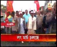 বিভিন্ন জেলা ঘুরে হুগলিতে পৌঁছল সিটুর লং মার্চ, সামিল কংগ্রেসের আইএনটিইউসি-ও