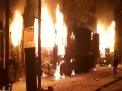 Bihar: Locals set 50 vehicles on fire after youth dies in accident in Bhagalpur