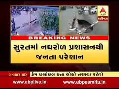 સુરતઃ માછીવાડ મેઇન રોડ પર વગર વરસાદે પડ્યો ભૂવો, વીજપોલ પણ થયો ધરાશાયી