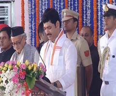 Cabinet Expansion | मी शपथ घेतो की... | राष्ट्रवादीचे नेते धनंजय मुंडे यांनी घेतली मंत्रीपदाची शपथ | ABP Majha