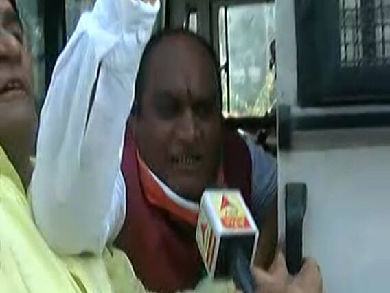 કોંગ્રેસની વિધાનસભા કૂચઃ ધારાસભ્ય હર્ષદ રીબડિયાની અટકાયત, જુઓ વીડિયો