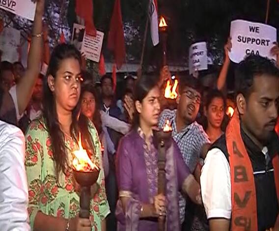 Pune Protest Rally | पुण्यात अभाविपकडून मशाल मोर्चाचे आयोजन | ABP Majha 