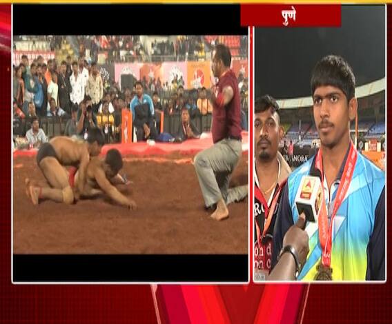 Maharashtra Kesari 2020 | 61 किलो माती विभागात सागर मारकडला सुवर्ण | ABP Majha