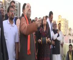 Amit Shah Kite Flying | गृहमंत्री अमित शाहांनी लुटला पतंगबाजीचा आनंद | अहमदाबाद | ABP Majha