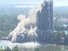 केरल में आज भी गिराए गए समंदर किनारे बने अवैध अपार्टमेंट