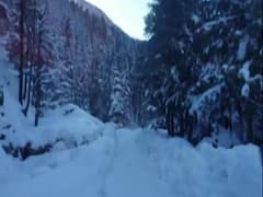 Uttarkashi: Vehicles stuck due to avalanche