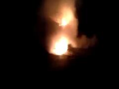 ડીસાઃ બટેકા ભરેલા આઇસરમાં લાગી આગ, ડ્રાઇવરનું મોત