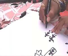 WEB EXCLUSIVE | वारली कलेच्या माध्यमातून मराठी भाषेचा जागर | ABP Majha