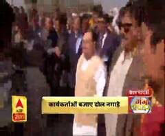 जेपी नड्डा का जोरदार स्वागत