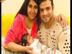 Ankita Bhargava, Karan Patel strike a pose with their cute daughter