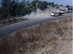 જૂનાગઢમાં કાર અકસ્માતના સીસીટીવી આવ્યા સામે, વીડિયો જોઇ ચોંકી જશો