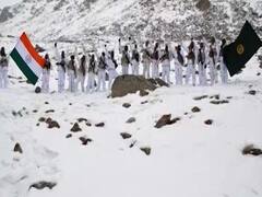 ITBP jawans celebrate R-Day, chant 'Bharat Maata Ki Jai' in Ladakh