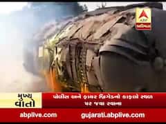 રાજકોટ-જામનગર હાઈવે પર કેમિકલ ભરેલું ટેન્કર પલટી ગયું, જુઓ વીડિયો