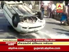 અમદાવાદઃ આશ્રમ રોડ પર કાર ડિવાઇડર સાથે ટક્કરાતા થયો અકસ્માત
