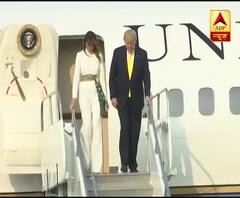 Taj Mahal के दीदार को आगरा पहुंचे Trump, पत्नी मेलानिया भी साथ, CM Yogi ने किया एयरपोर्ट पर स्वागत