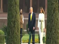 Donald & Melania Trump stroll around Taj Mahal hand in hand