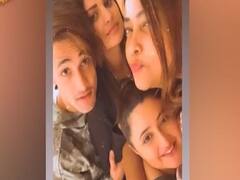 Glimpses of Rashmi, Asim & Himanshi's after-show celebration 