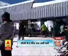 औली में 6 फीट तक जमी बर्फ