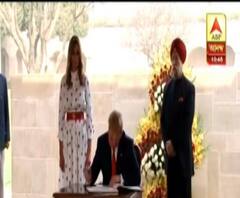 রাজঘাটে ডোনাল্ড ট্রাম্প ভিজিটর্স বুকে লিখলেন নিজের অভিজ্ঞতার কথা