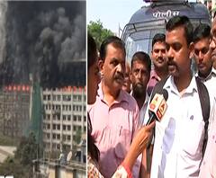GST Bhavan Fire | स्वत:चा जीव धोक्यात घालून आगीपासून राष्ट्रध्वज वाचवणारा शिपाई | ABP Majha
