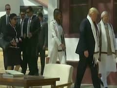 નમસ્તે ટ્રંપઃ સાબરમતી આશ્રમના સેવિકાએ ટ્રંપને રેંટિયો કાંતતા શીખવ્યું, જુઓ વીડિયો