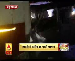 बस और कार के बीच टक्कर