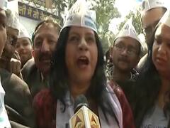 AAP workers rejoice at party office, hail Kejriwal's work