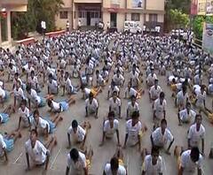 Kolhapur ShivJayanti 2020 | पेठगावामध्ये 400 विद्यार्थ्यांकडून सूर्यनमस्कार, 1 लाख 4 हजार 444 सूर्यनमस्कार घालणार