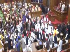 SP leaders raise slogans against CAA, NRC in UP assembly