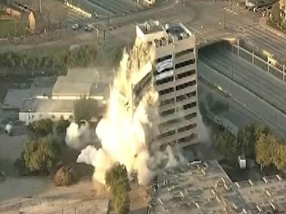 America: Implosion fails to take down building in Texas
