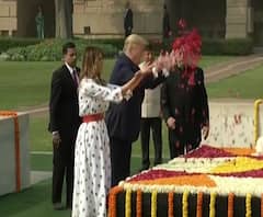 Donald Trump pays Tribute to Mahatma Gandhi | राष्ट्राध्यक्ष ट्रम्प यांच्याकडून महात्मा गांधींच्या समाधीला अभिवादन