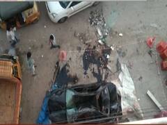 Hyderabad: Speeding car flies off flyover; 1 dead, 4 seriously injured