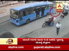 સુરતઃ લાલ દરવાજા વિસ્તારમાં ચાલુ બસે ચડવા જતાં આધેડ નીચે પટકાયા, જુઓ વીડિયો