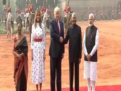 Trump ने की President Ramnath Kovind से मुलाकात, Rajghat के लिए हुए रवाना | Namaste Trump