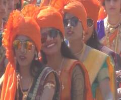 Shiv Jayanti 2020 | शिवजयंतीनिमित्त अमरावतीमध्ये पारंपरिक वेशभूषेत तरुणींची बाईक रॅली